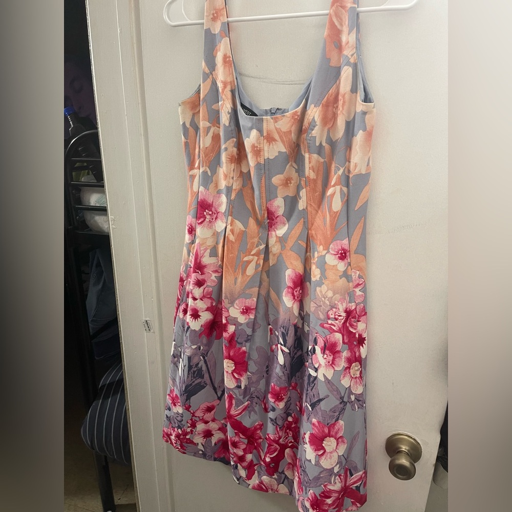 Nine West Peach and Gray Dress